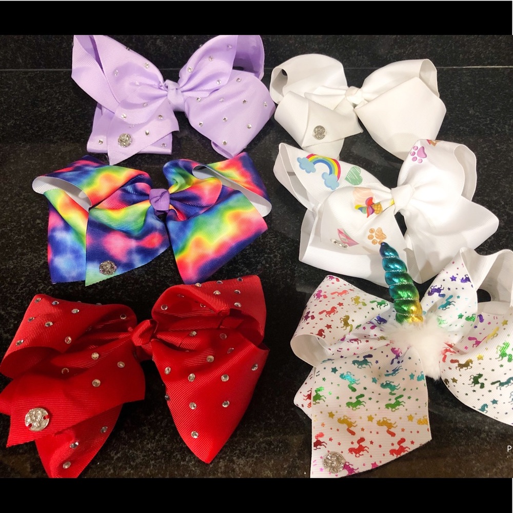 Jojo Girl’s Big Bows—Lot of 6